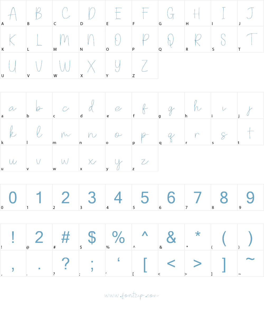 Badtaste DEMO Font Character